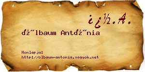 Ölbaum Antónia névjegykártya